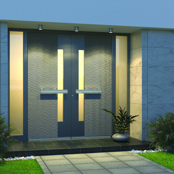 Puertas de entrada de aluminio modernas 0167